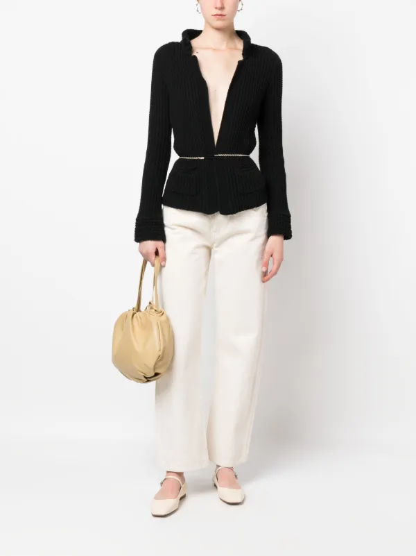 CHANEL BOUTIQUE ノースリーブ Vネック CHANEL Pre-Owned 2010 V-neck Belted Cardigan | Blue | FARFETCH