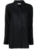 GOODIOUS semi-sheer panelled shirt - Black