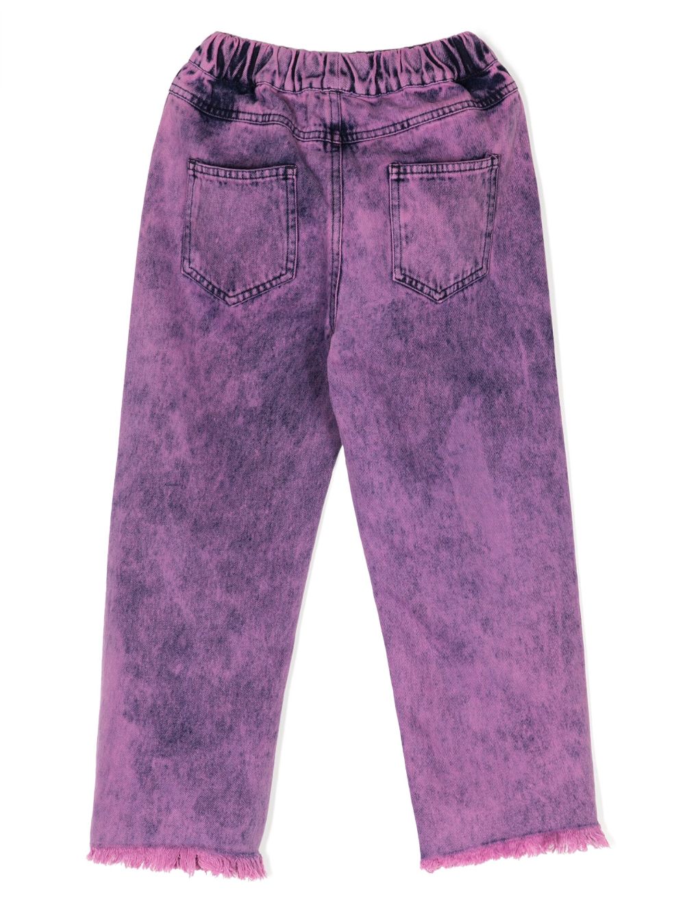 Shop Marques' Almeida Acid-washed Frayed-hem Jeans In Purple