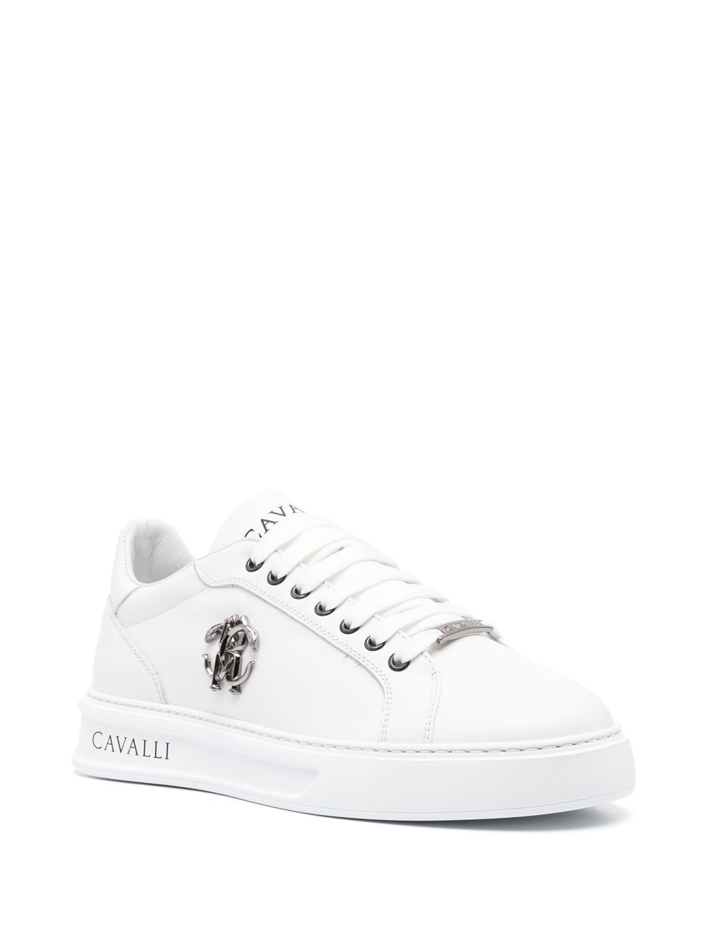 Roberto Cavalli lace-up low-top sneakers - Wit