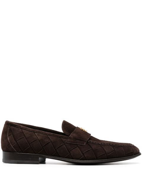 Roberto Cavalli logo-plaque suede loafers 