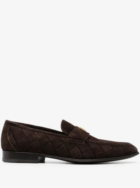 Roberto Cavalli logo-plaque suede loafers