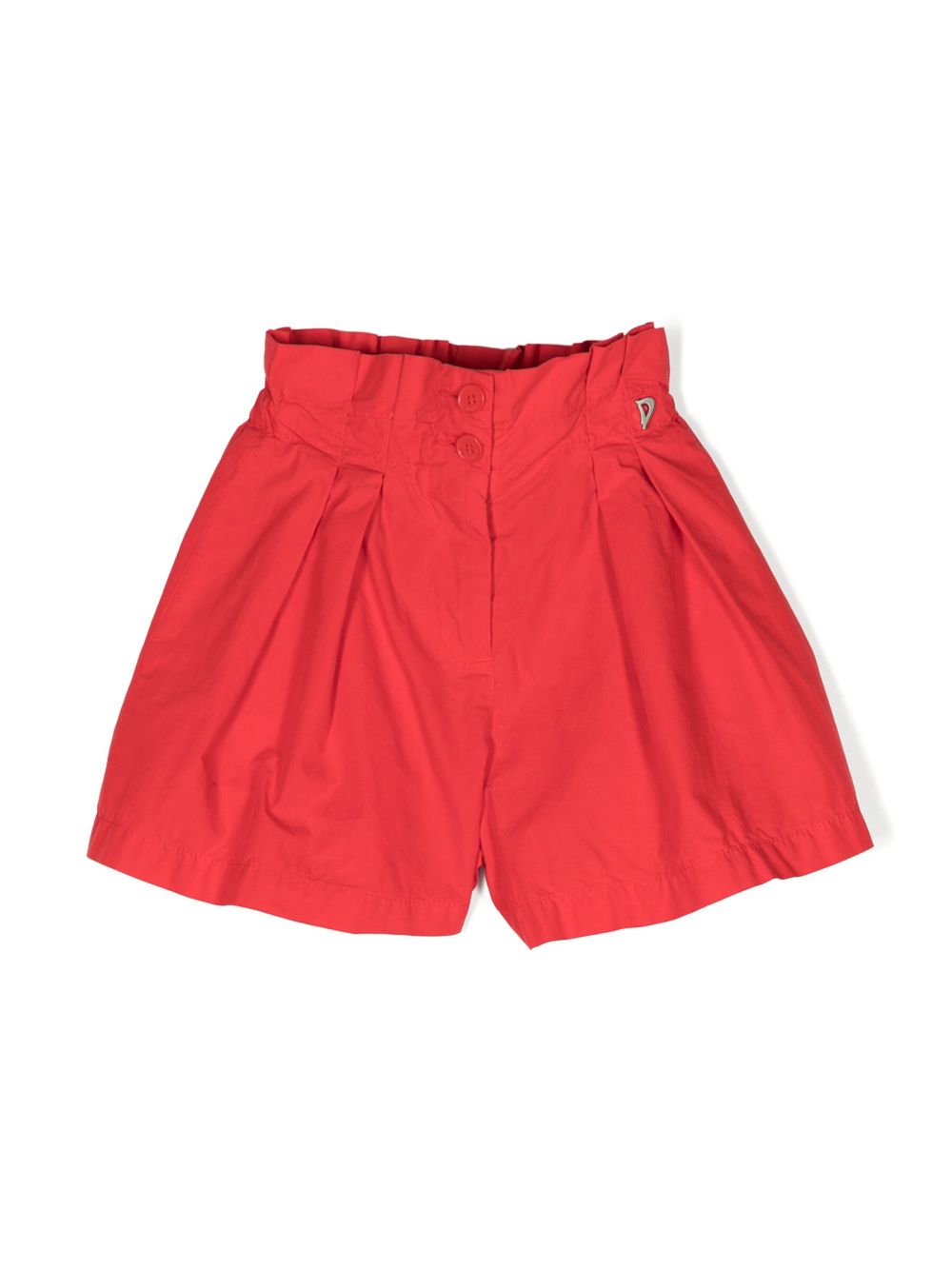 Dondup Kids' Flared Cotton Shorts In Red