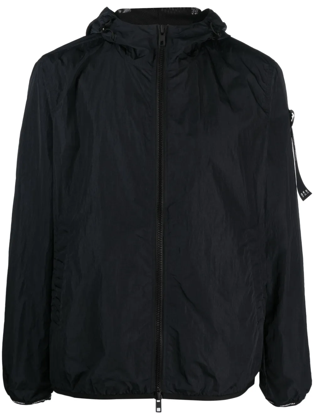 Peuterey Lightweight Nylon Bomber Jacket With Zip In Nero