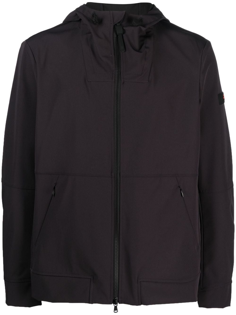 Peuterey Drawstring Zip-up Jacket In Black