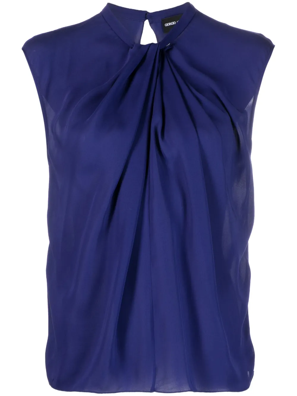 Giorgio Armani gathered sleeveless blouse