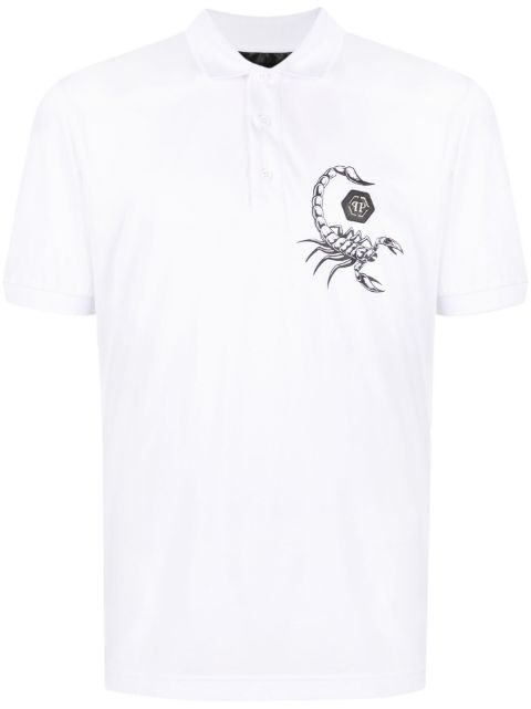 Philipp Plein Scorpion-print polo shirt Men