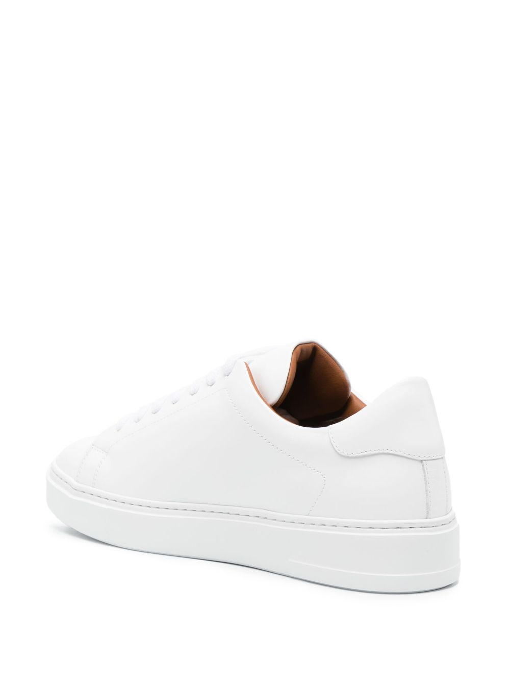 Shop Philipp Plein Logo-plaque Leather Sneakers In White