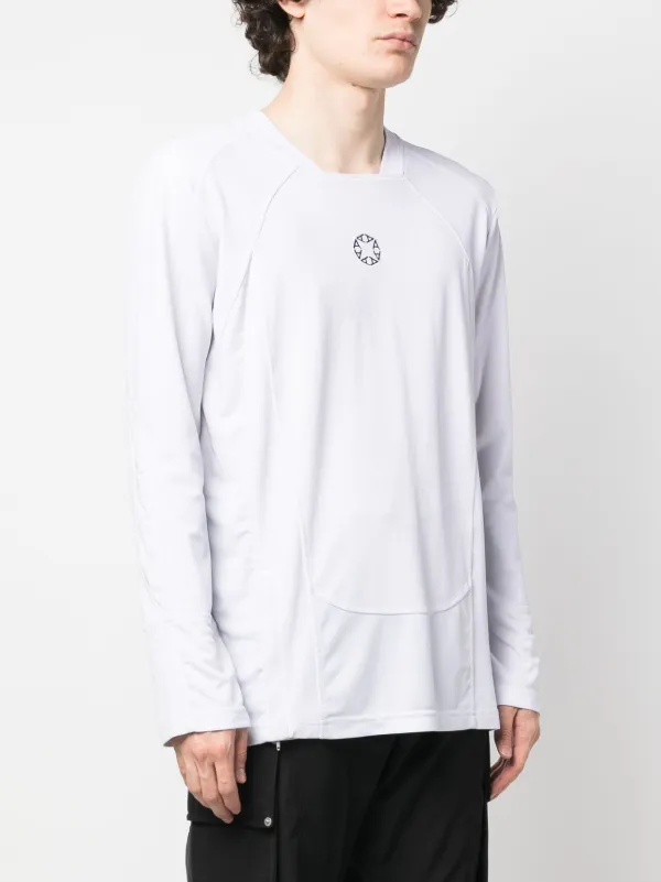 お洒落★1017 ALYX 9SM ロゴ Ｔシャツ ロンT 1017 ALYX 9SM logo-embroidery long-sleeve T-shirt | White