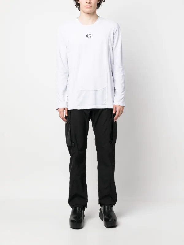 1017 ALYX 9SM logo-embroidery long-sleeve T-shirt | White