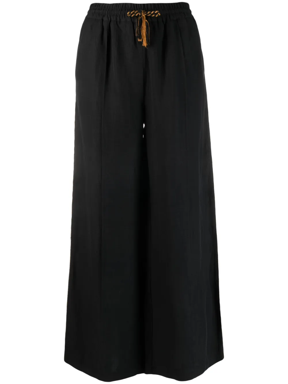 Scotch & Soda wide-leg drawstring-waist trousers - Black