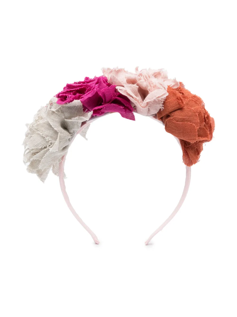 Caffe' D'orzo Kids' Floral-appliqué Head Band In Pink