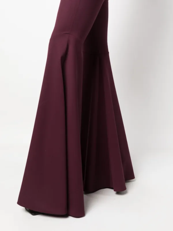Saint Laurent high-waisted Flared Trousers | Red | FARFETCH