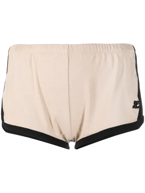 Courrèges bermudas con ribete en contraste