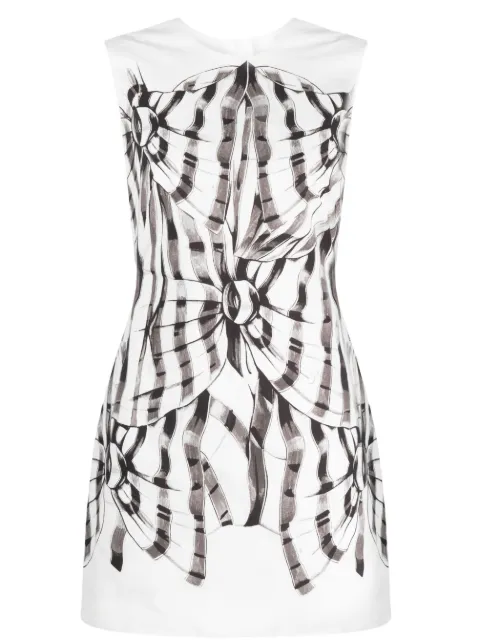 MSGM abstract-print fitted dress