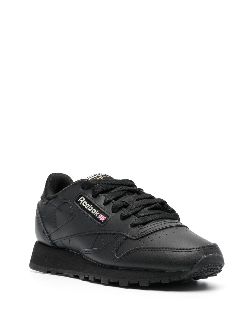 Shop Reebok Logo-tag Low-top Sneakers In Black