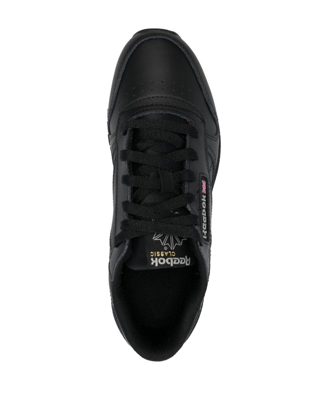 Shop Reebok Logo-tag Low-top Sneakers In Black