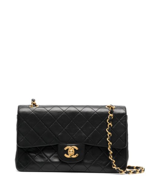 HOT SALE CHANEL 1989-1991 small Double Flap shoulder bag Women