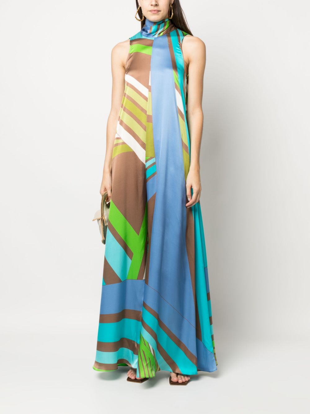 Gianluca Capannolo Jumpsuit met abstracte print - Bruin