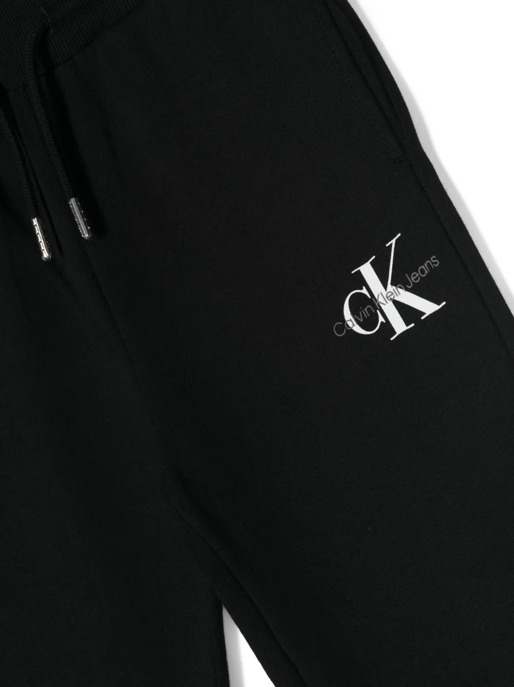 Calvin Klein Front Logo-print Track Pants In Black
