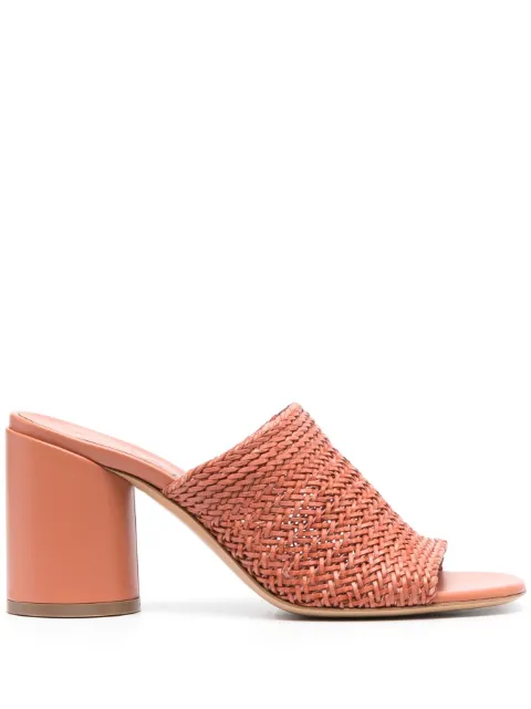Casadei 85mm braided leather mules