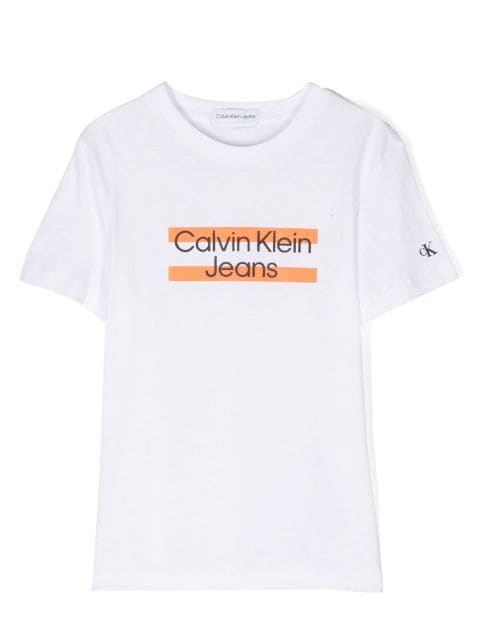 Calvin Klein Kids - front logo-print T-shirt