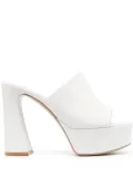 Gianvito Rossi leather platform mules - White