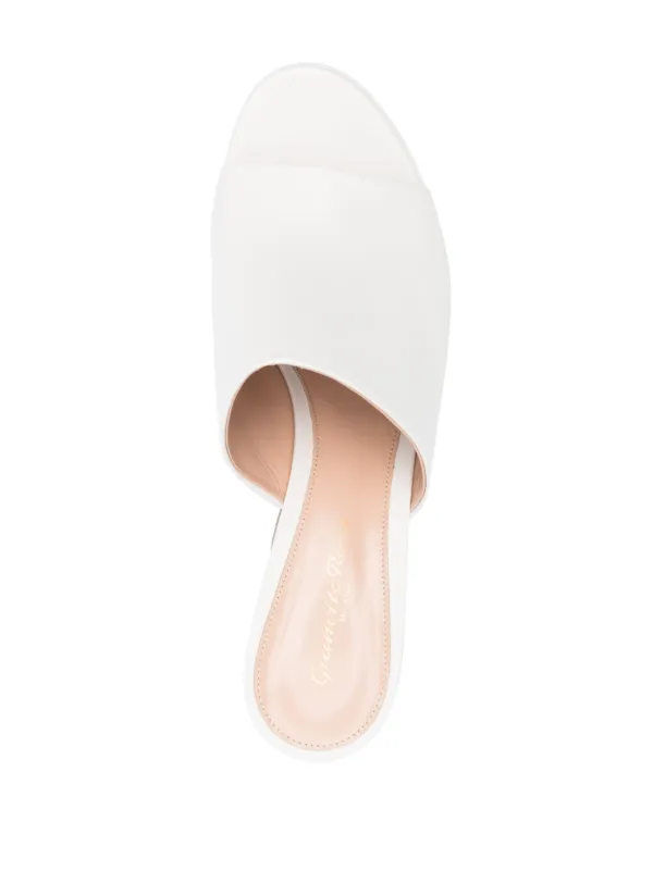 Gianvito Rossi プラットフォーム レザーミュール | ホワイト