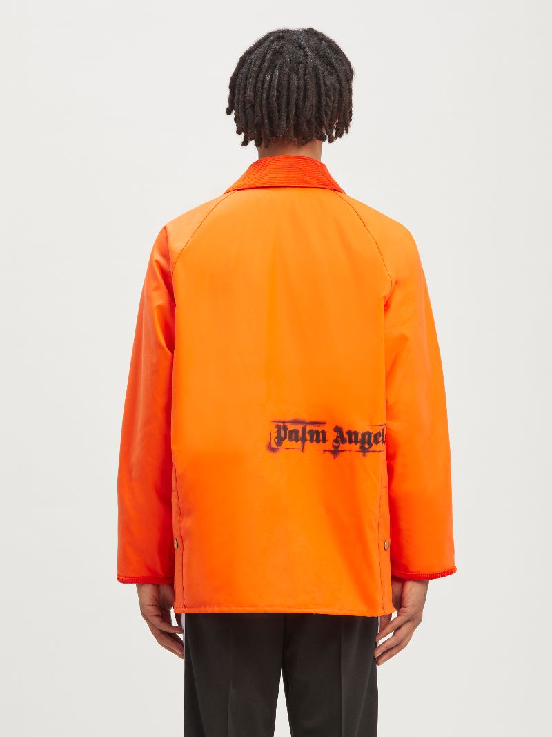 Palm Angels x Barbour Bedale Wax Jacket in orange - Palm Angels® Official