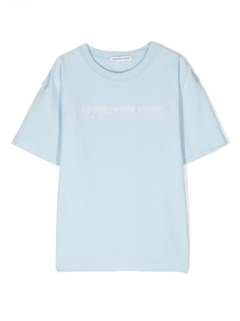 Calvin Klein Kids - logo-embroidered short-sleeve T-shirt