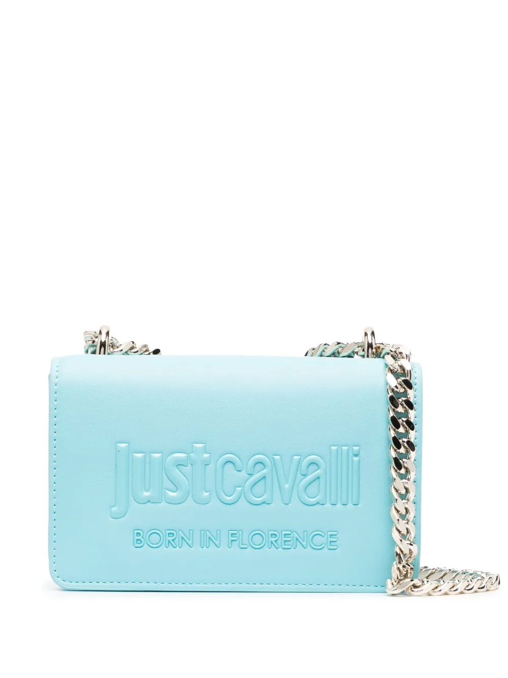 Just Cavalli Tonal Logo-plaque Cross Body Bag In Blue