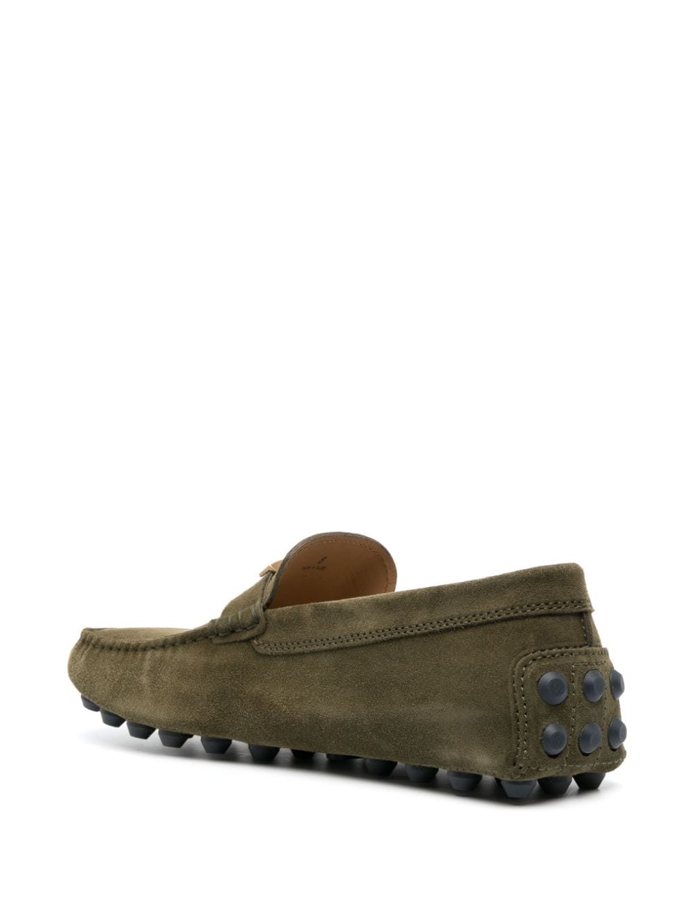 Shop Tod's Gommino Suede Loafers In Green