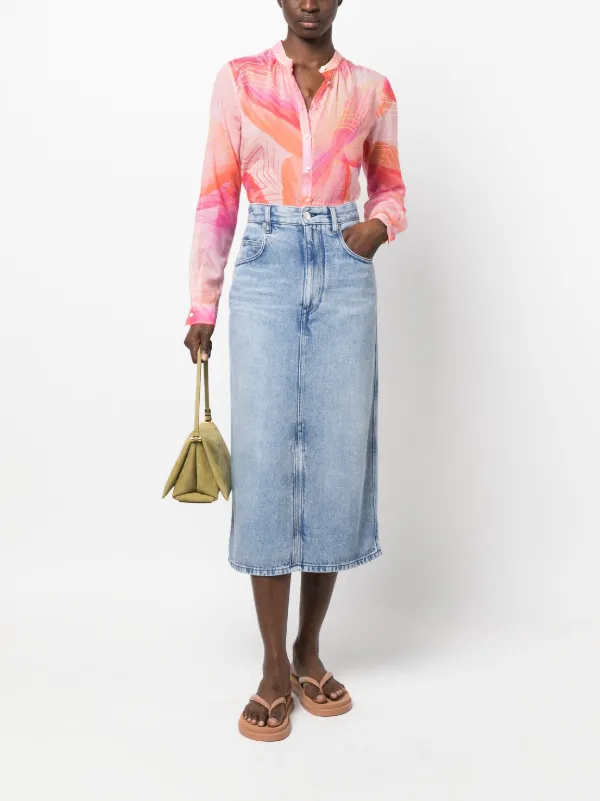 Forte Forte star-print long-sleeve Shirt | Pink | FARFETCH