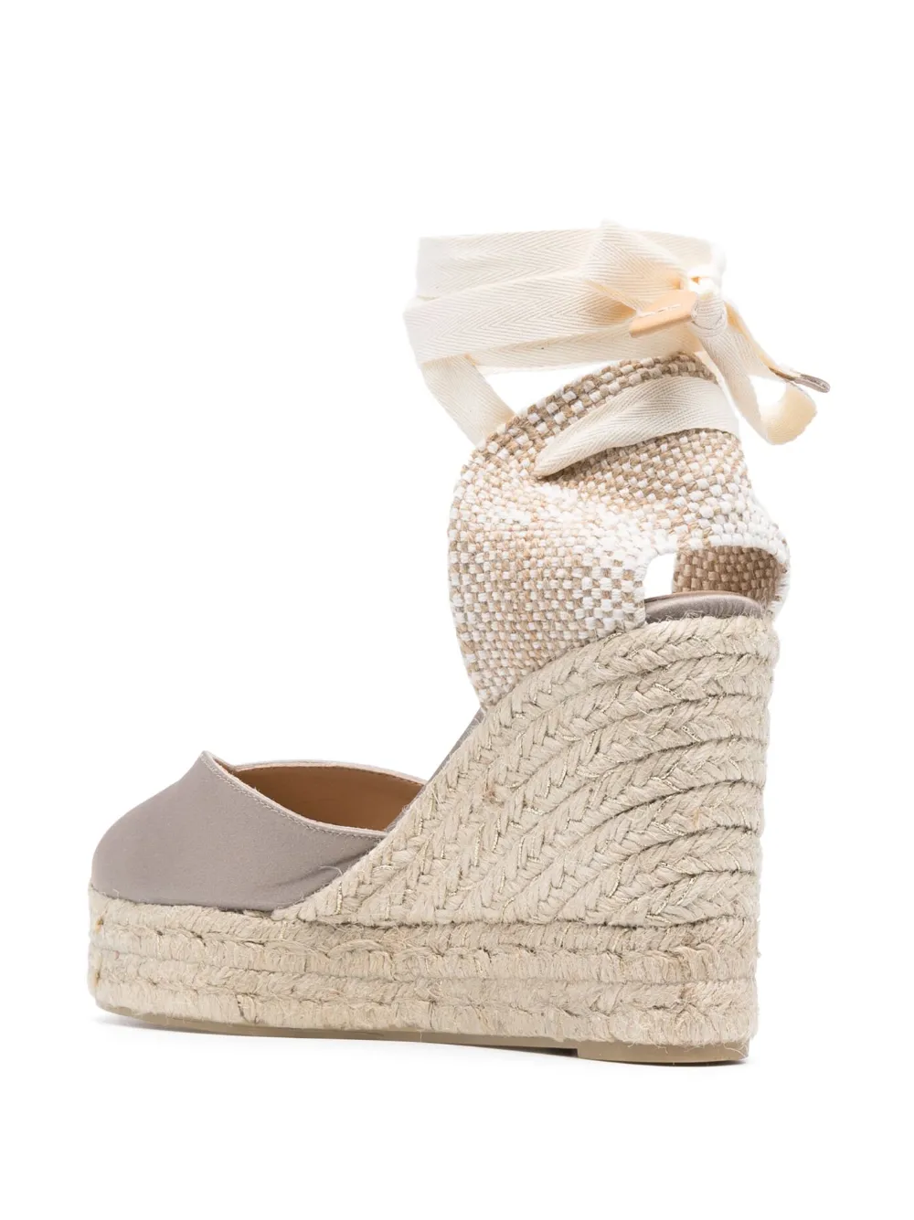 Castaã±er Chiara 100mm Wedge Espadrilles In Neutrals