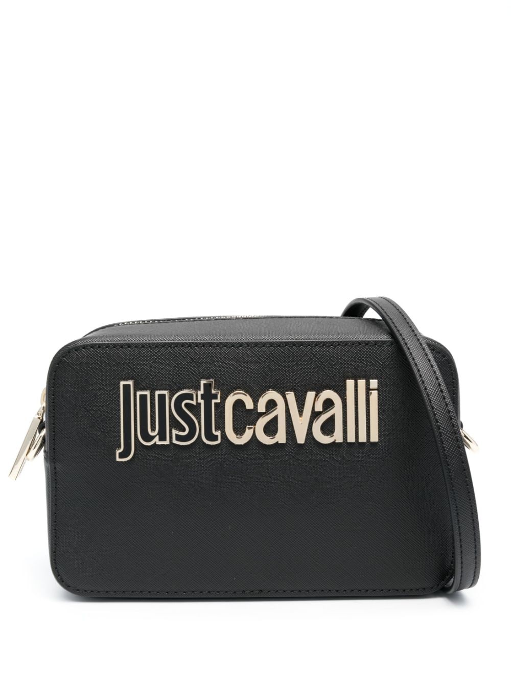 JUST CAVALLI LOGO-PLAQUE SHOULDER BAG