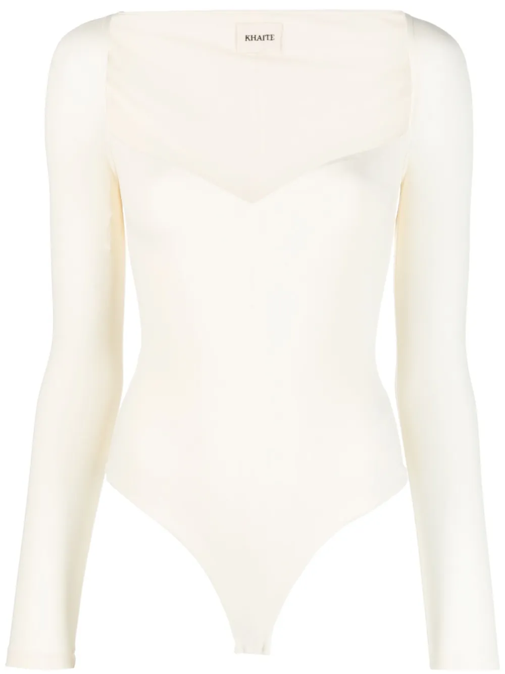 Shop Khaite The Mara Sweetheart-neck Bodysuit In Nude