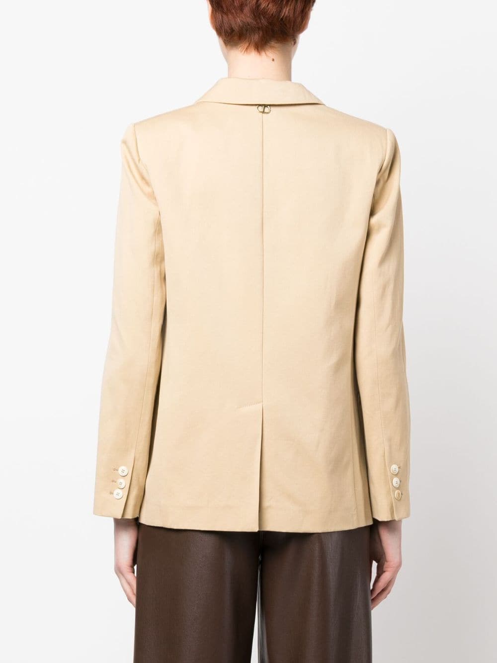 Shop Twinset Single-breasted Tailored Blazer In Neutrals