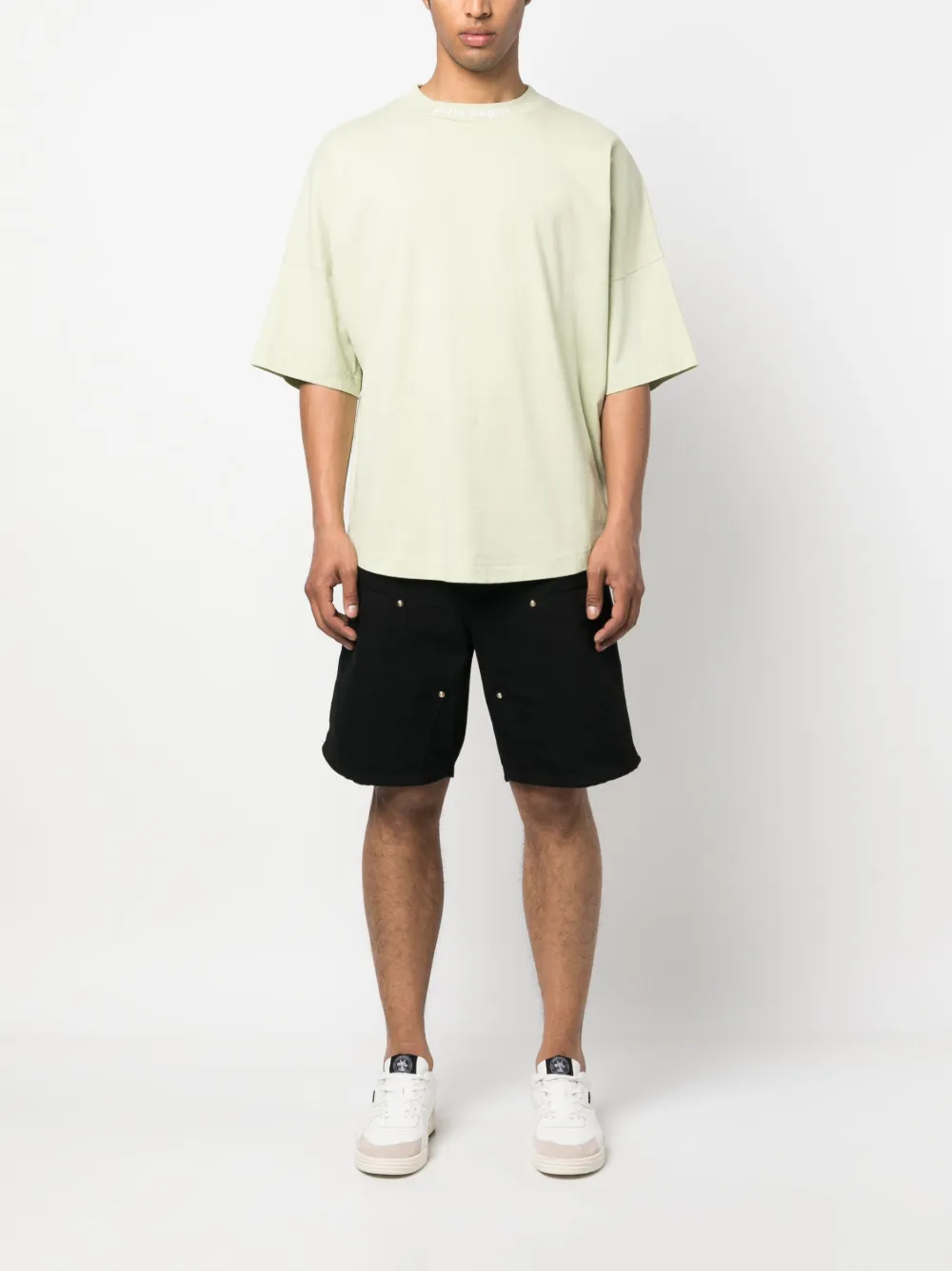 Carhartt WIP Bermuda shorts met logopatch - Zwart