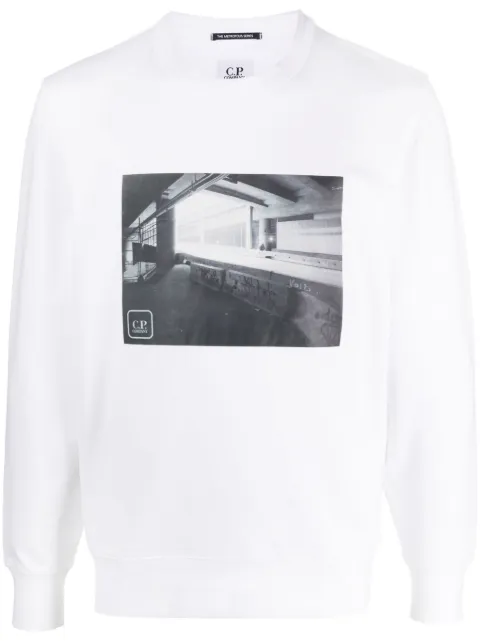 photograph-print cotton sweatshirt