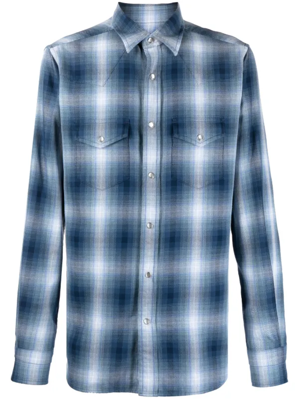 TOM FORD Camisa Com Estampa Xadrez - Farfetch