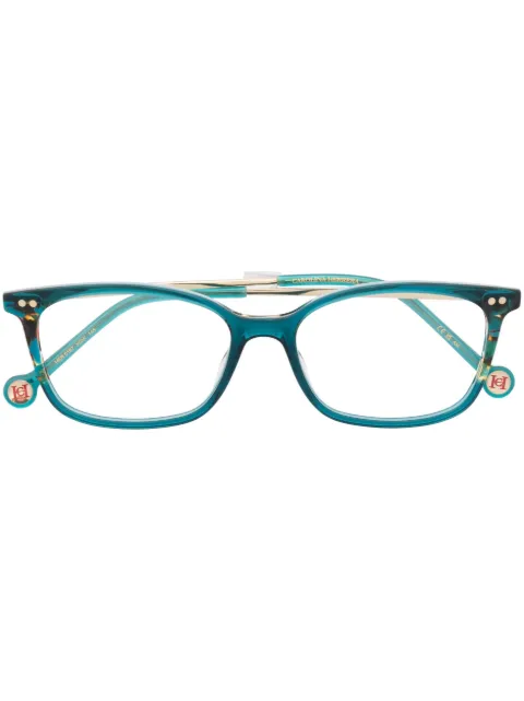 Carolina Herrera rectangle-frame tortoiseshell-detail glasses