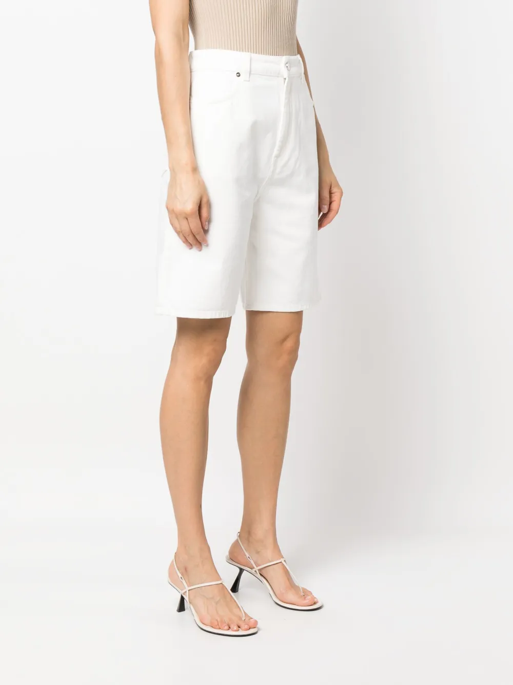 LOULOU STUDIO STRAIGHT-LEG DENIM SHORTS