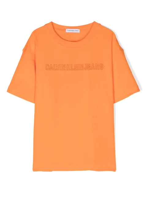 Calvin Klein Kids logo-embroidered short-sleeve T-shirt
