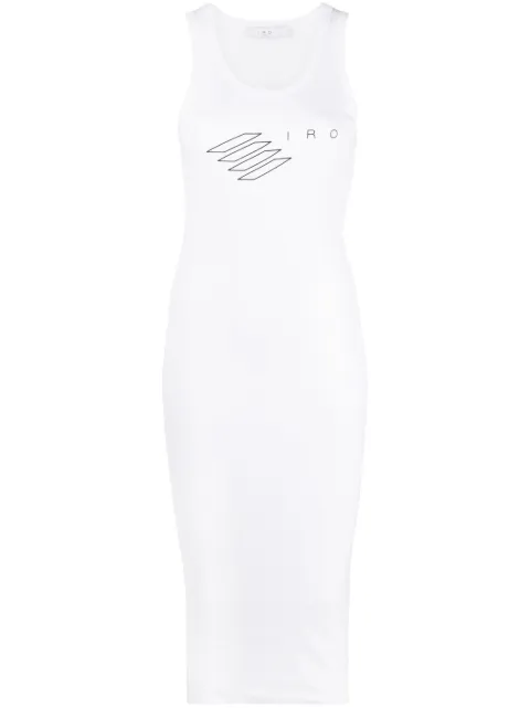 IRO logo-print fitted dress