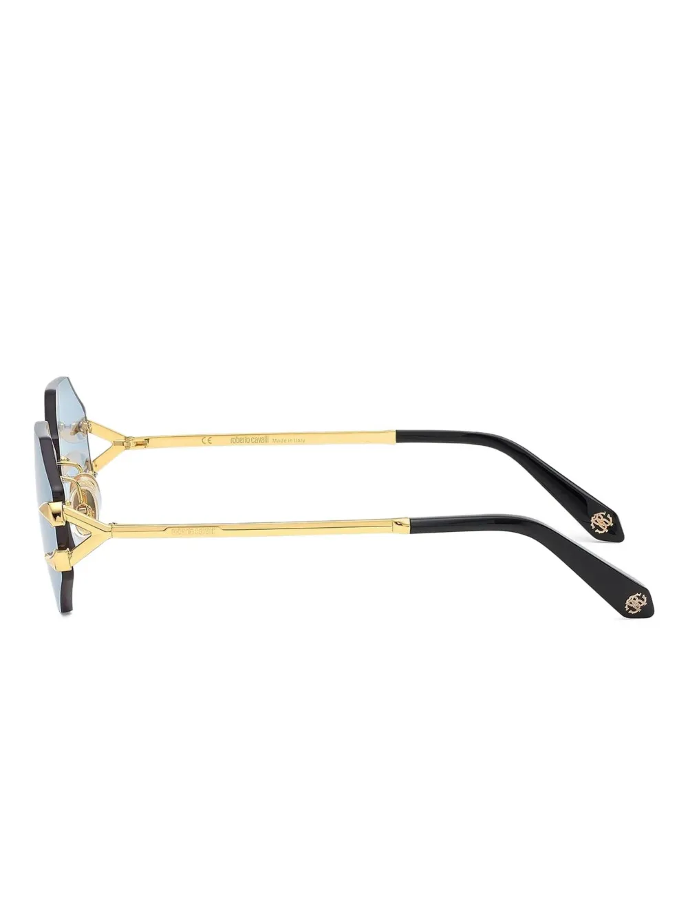 Roberto Cavalli Hexagon-frame Sunglasses In Blue