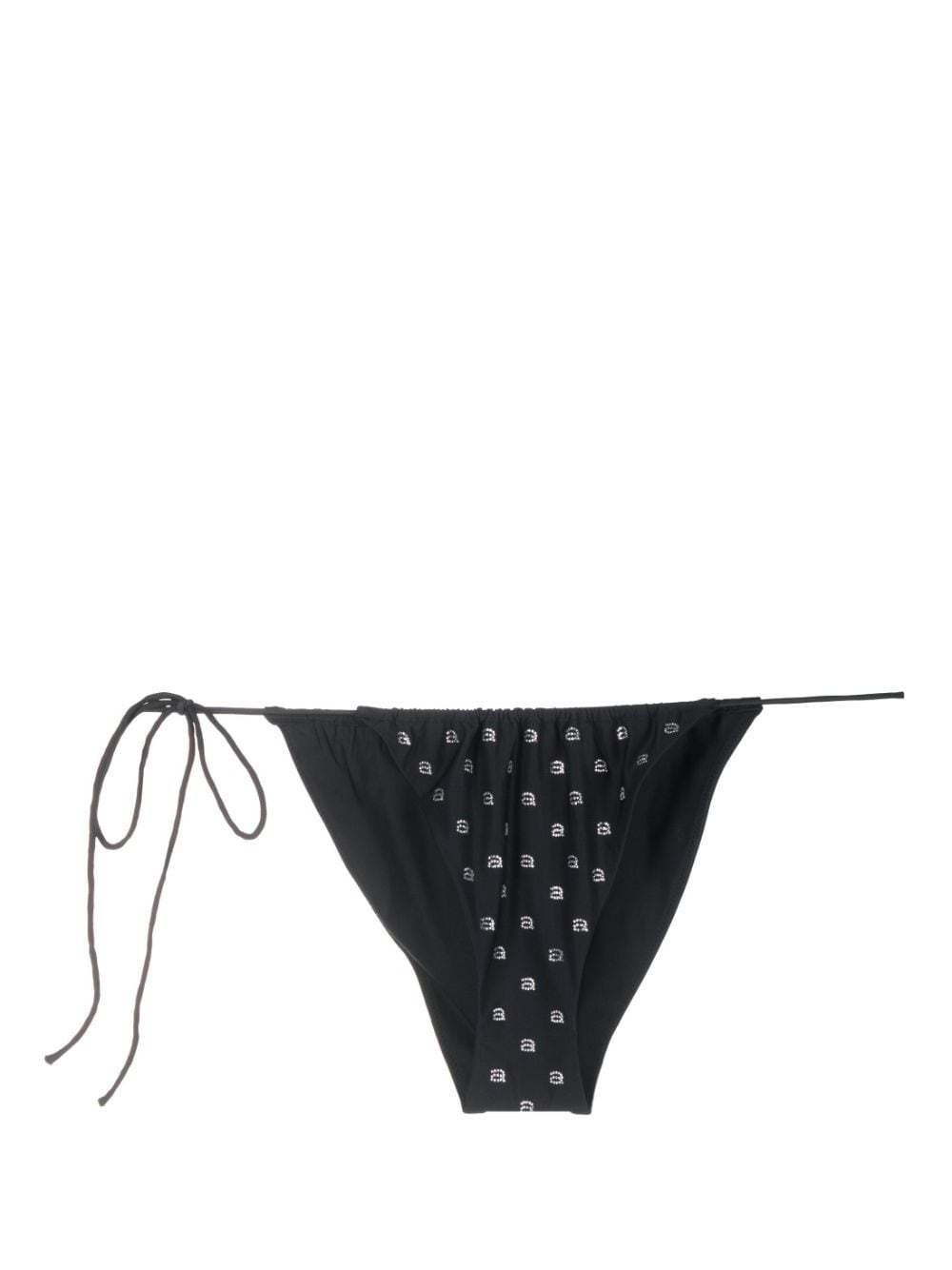 Shop Alexander Wang Crystal-embellished Bikini Bottoms In Black