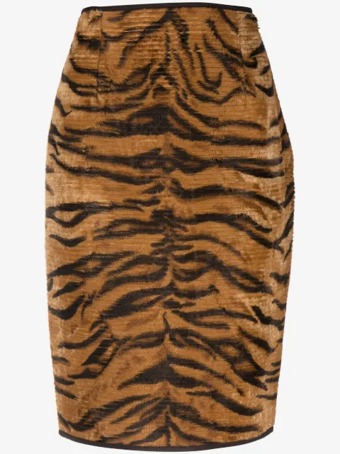 Gianfranco Ferré Pre-Owned 1990s animal-print pencil skirt