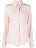 Victoria Beckham long-sleeve sheer shirt - Pink