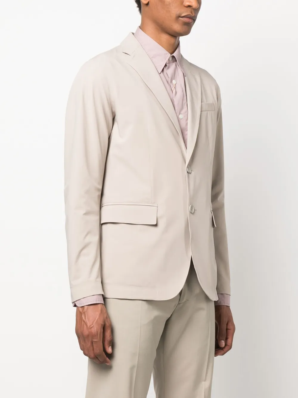 Herno Single-breasted Blazer In Neutrals
