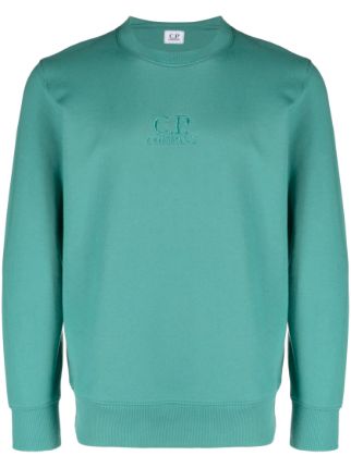 C.P. Company logo embroidered crew neck Sweatshirt Farfetch